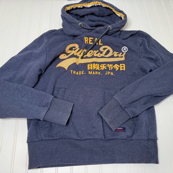 Superdry Hoodie Pullover Sweatshirt Men's Vintage Racer Logo Japan XL 846 - Picture 1 of 5